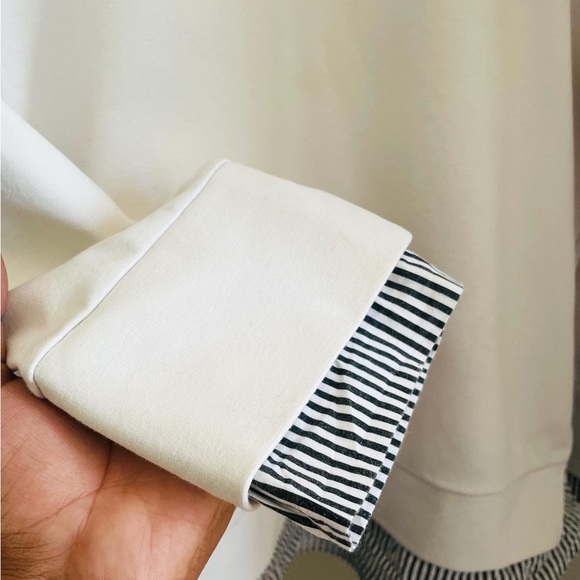 OKKANE KOREAN PLAIN WHITE OVERSIZED SWEATSHIRT FOR WOMEN’S - Picture 4 of 5